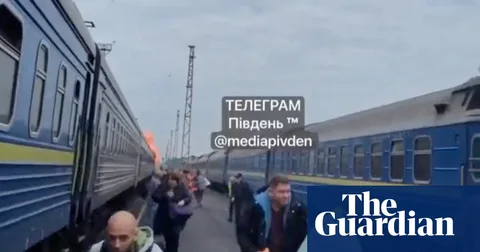 Russian strike on passenger train will not deter Ukraine’s backers, Nato chief says