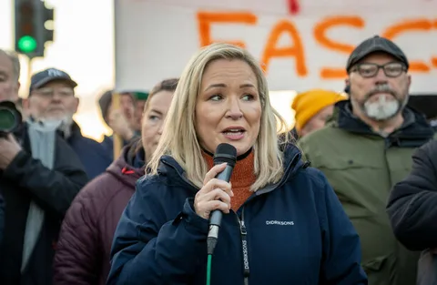 'Days of unionist supremacy are gone': O'Neill defends standing with protesters in Stormont row