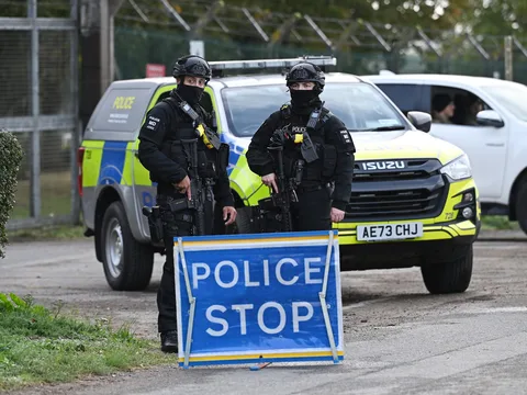 UK police arrest British national linked to airbase incident