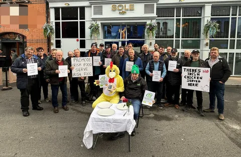 Farmers protest outside Larry Murrin-linked restaurant after row sparked by Irish Times review