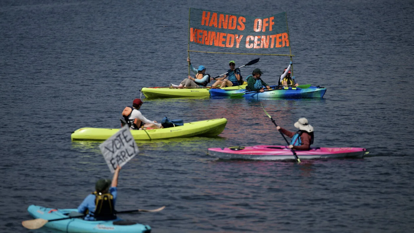 Judge says Trump can't demolish Kennedy Center. And, lawsuits target voter intimidation